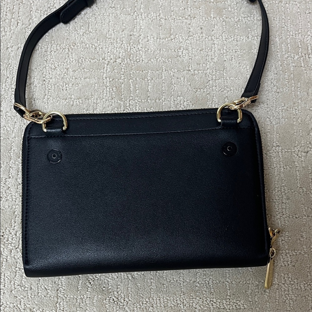 MEIA Black Crossbody Bag with Gold Accents - Picture 4 of 6